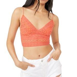 Free People Embroidered Longline Carrie Bralette